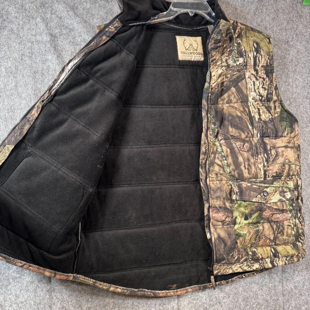 VTG Tallwoods Mossy Oak Break Up Camo Hunting Vest Insulated Mens XL  Quilted